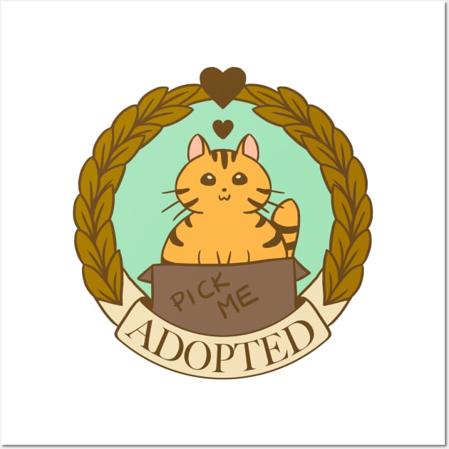 Adopted Cat Wall Art by aimeekitty